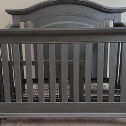 Gray Baby Crib