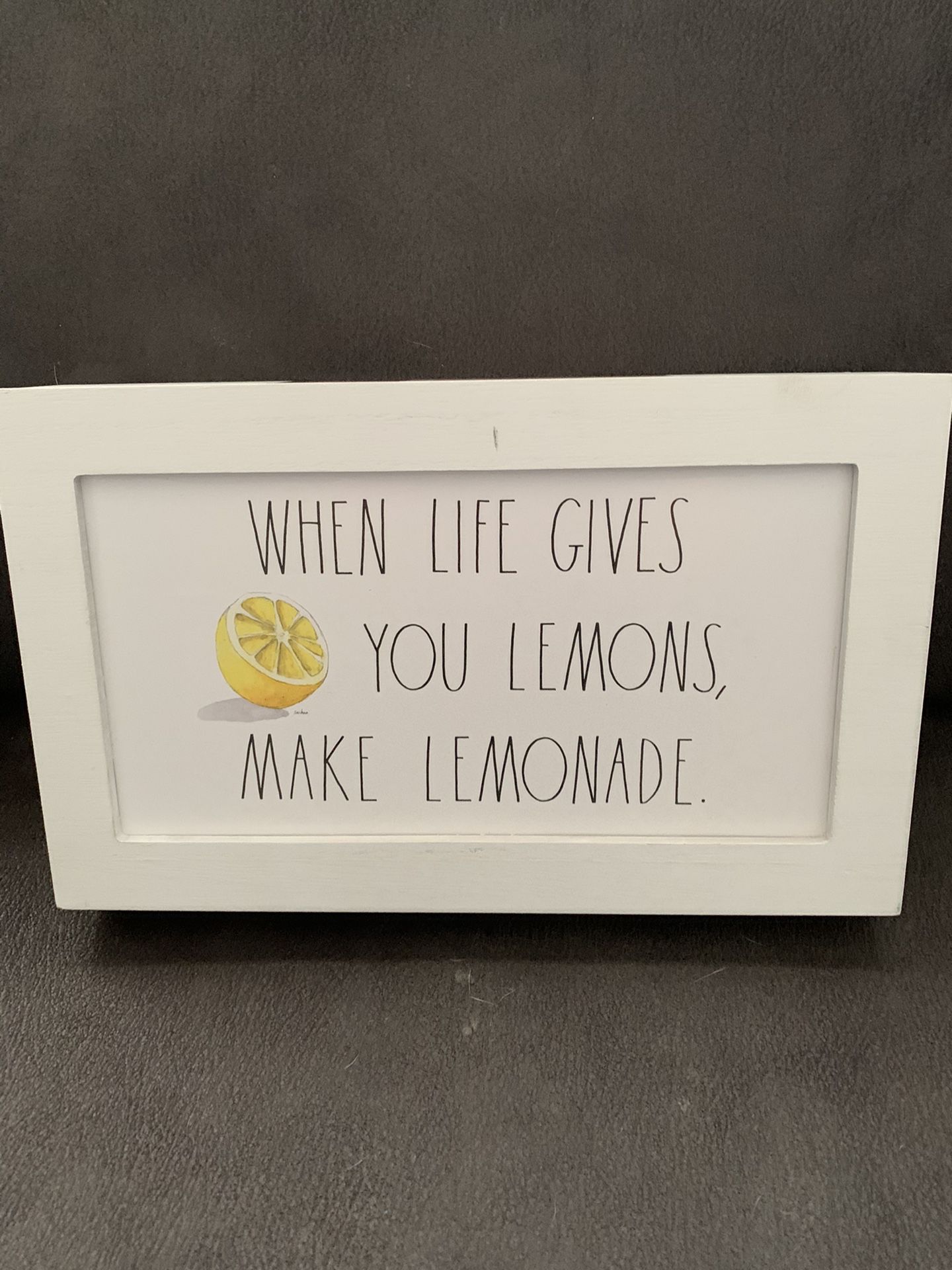 Rae Dunn lemons lemonade sign