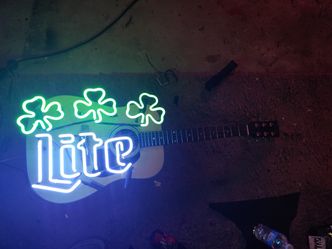 Ibanez Acoustic Guitar Neon Art Piece