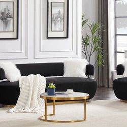 🚚Ask 👉Sectional, Sofa, Couch, Loveseat, Living Room Set, Ottoman, Recliner, Chair, Sleeper. 

✔️In Stock 👉Heaven Black Velvet Living Room Set- 3 PC