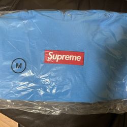 Supreme Box Logo Hooded Sweatshirt Cyan (FW25) Size Medium