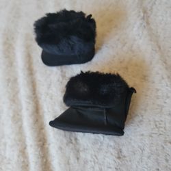 Newborn Black Booties
