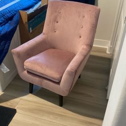 Pink Suede Luxury Chair