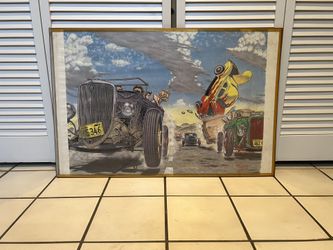 Robert Williams 1976 Hit Rod Race Print