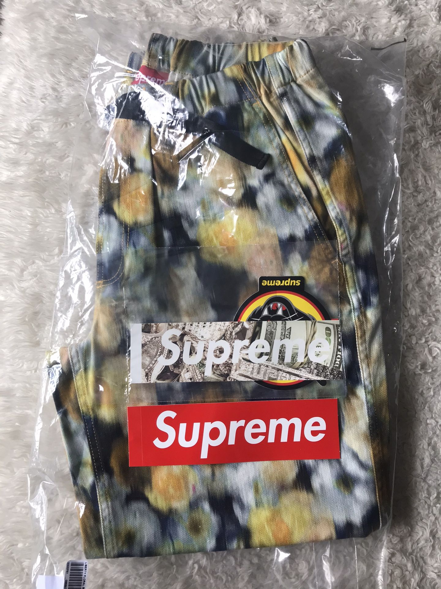 Supreme Liberty Floral Belted Pant - Yellow Size Small