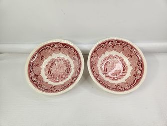 Francisan Pink Vista Cereal Bowls Set Of two  Thumbnail