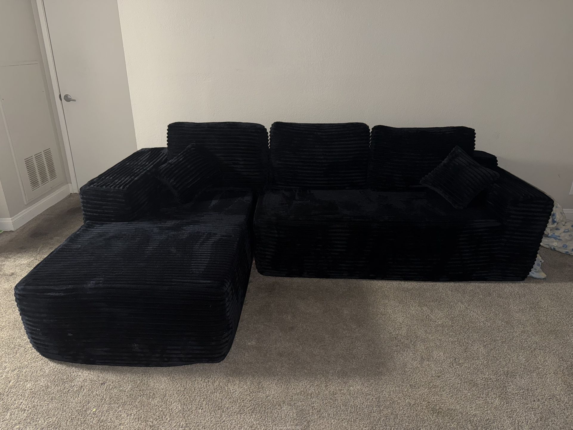 black sofa