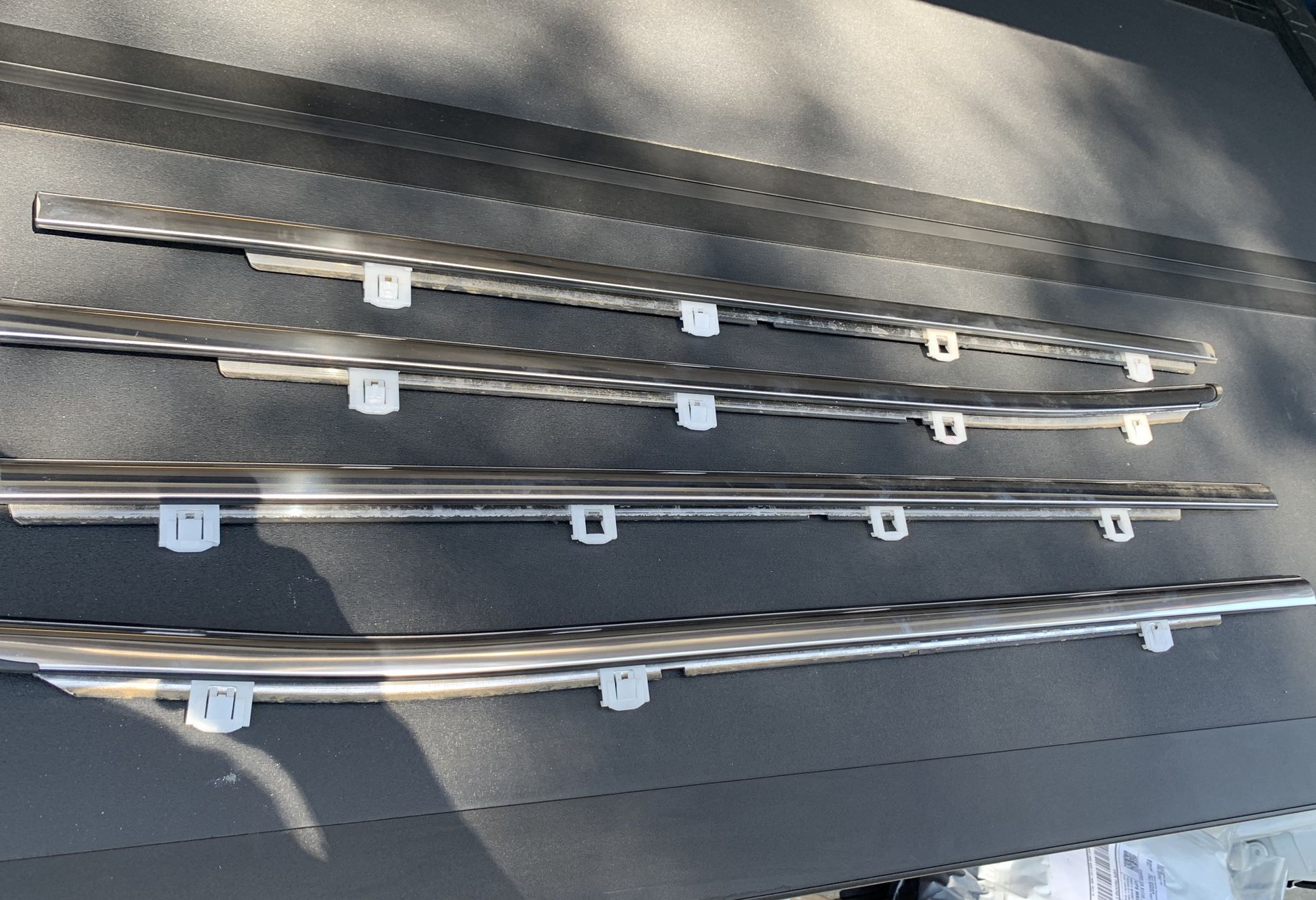 2014 and up GMC Chevy crew cab  chrome window belt molding