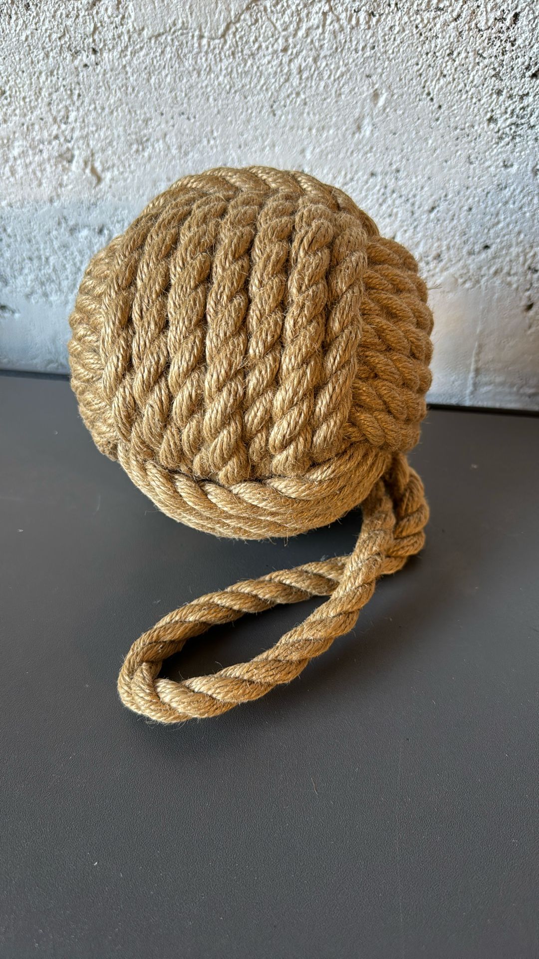 Large Nautical Monkey’s Fist Knot Door Stopper Decor