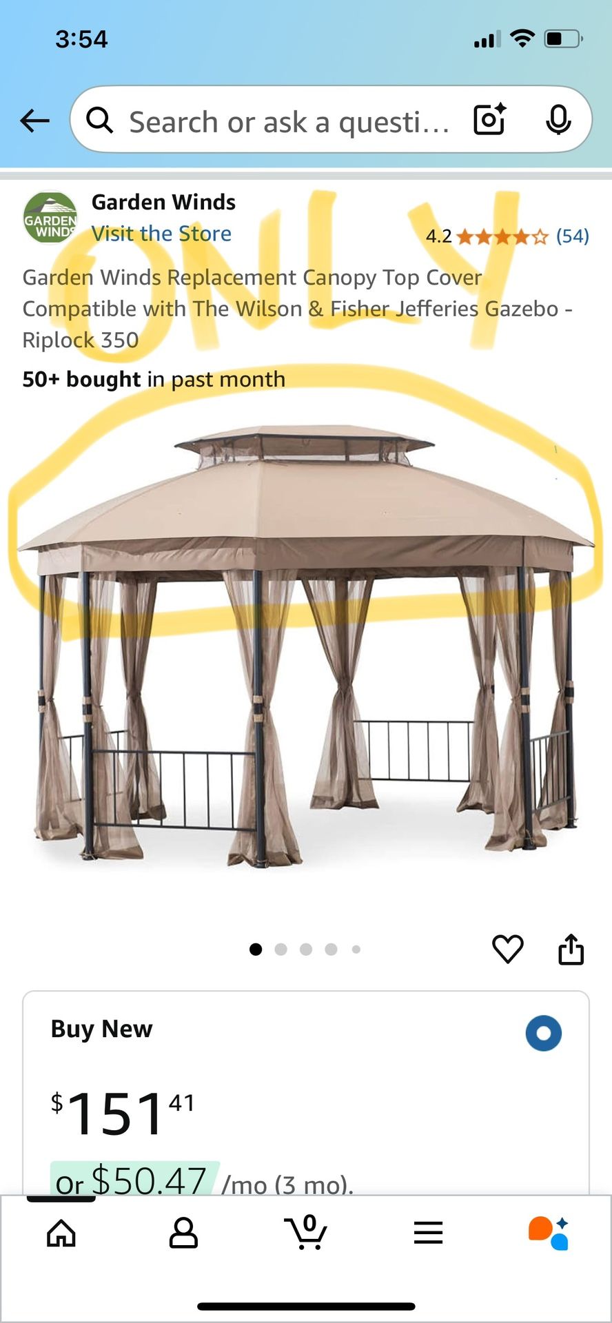 Gazebo Cover ONLY