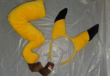 Pikachu ears and tail costume