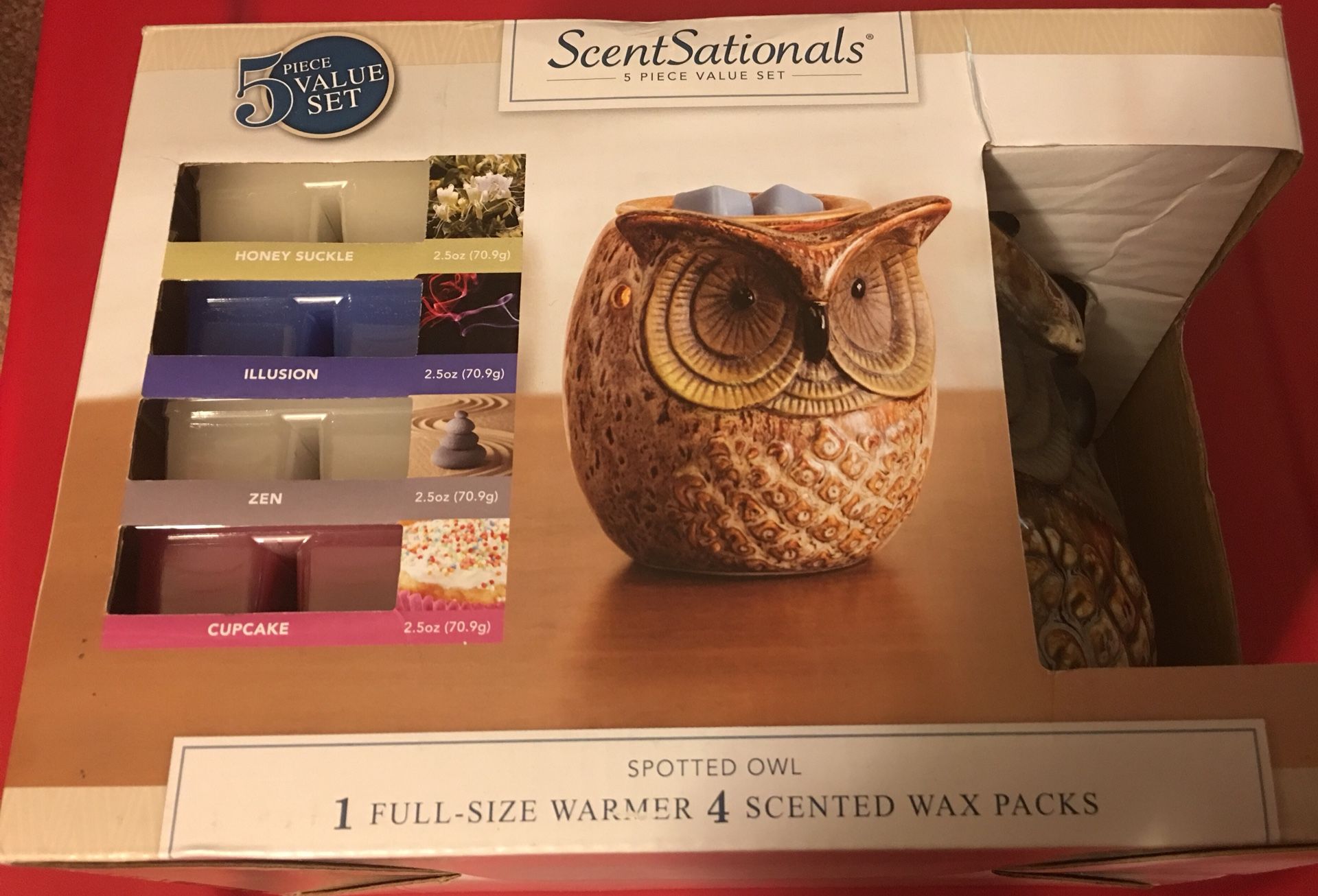 ScentSationals Spotted Owl Full-Size Wax Warmer Starter Set 