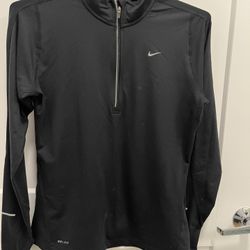 Nike Ladies Dri-Fit 1/4 Zip Jacket - Black -  Size Medium