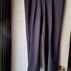 Grey Wool Blend Dress Pants Women 