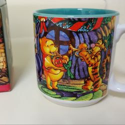 Disney Store 1997 Pooh's Season of Song Coffee Mug