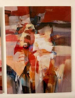 Modern Tempered Glass Wall Art 48" long 36" wide