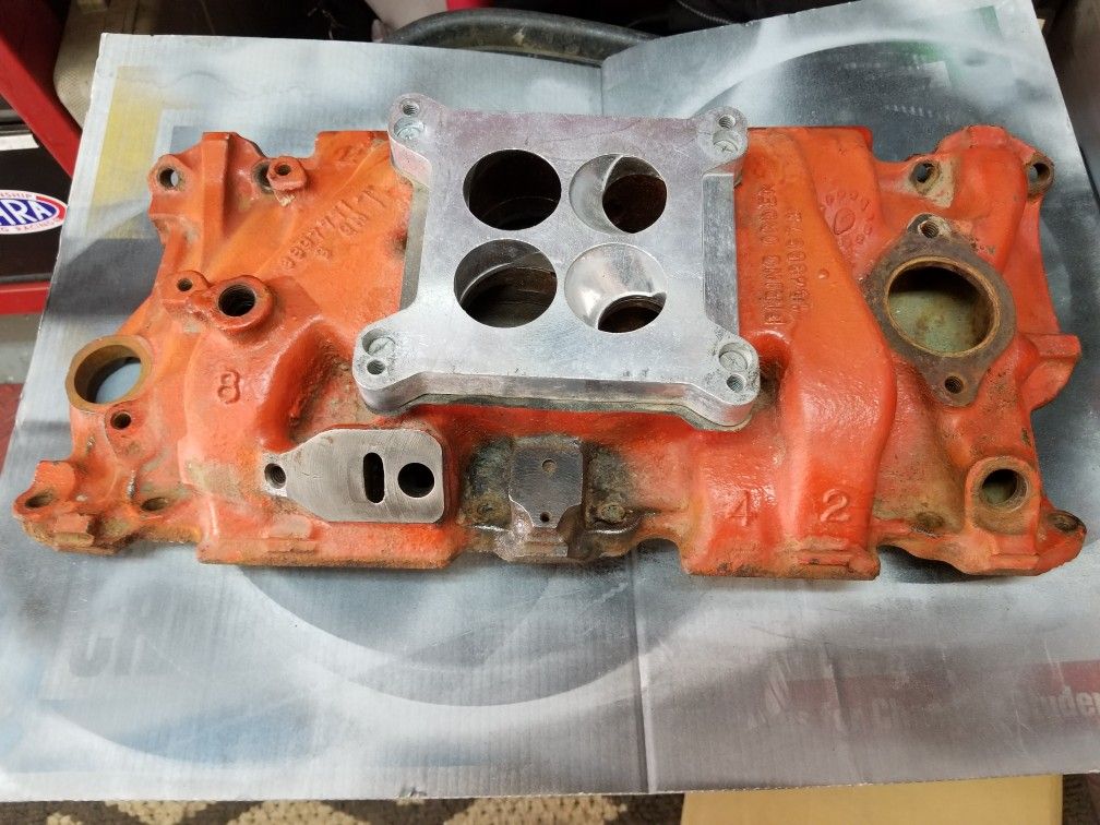 Chevy 350 4 barrel intake sbc intake manifold