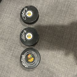Blackhawk Hockey Pucks 