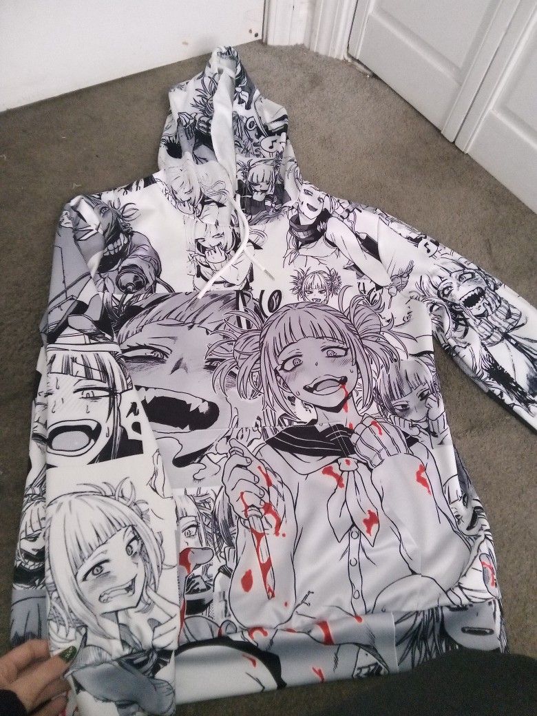 My Hero Academia Himiko Toga all-over print pullover hoodie.