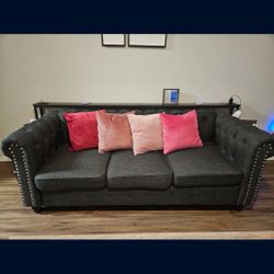 Blue/Grey Couch