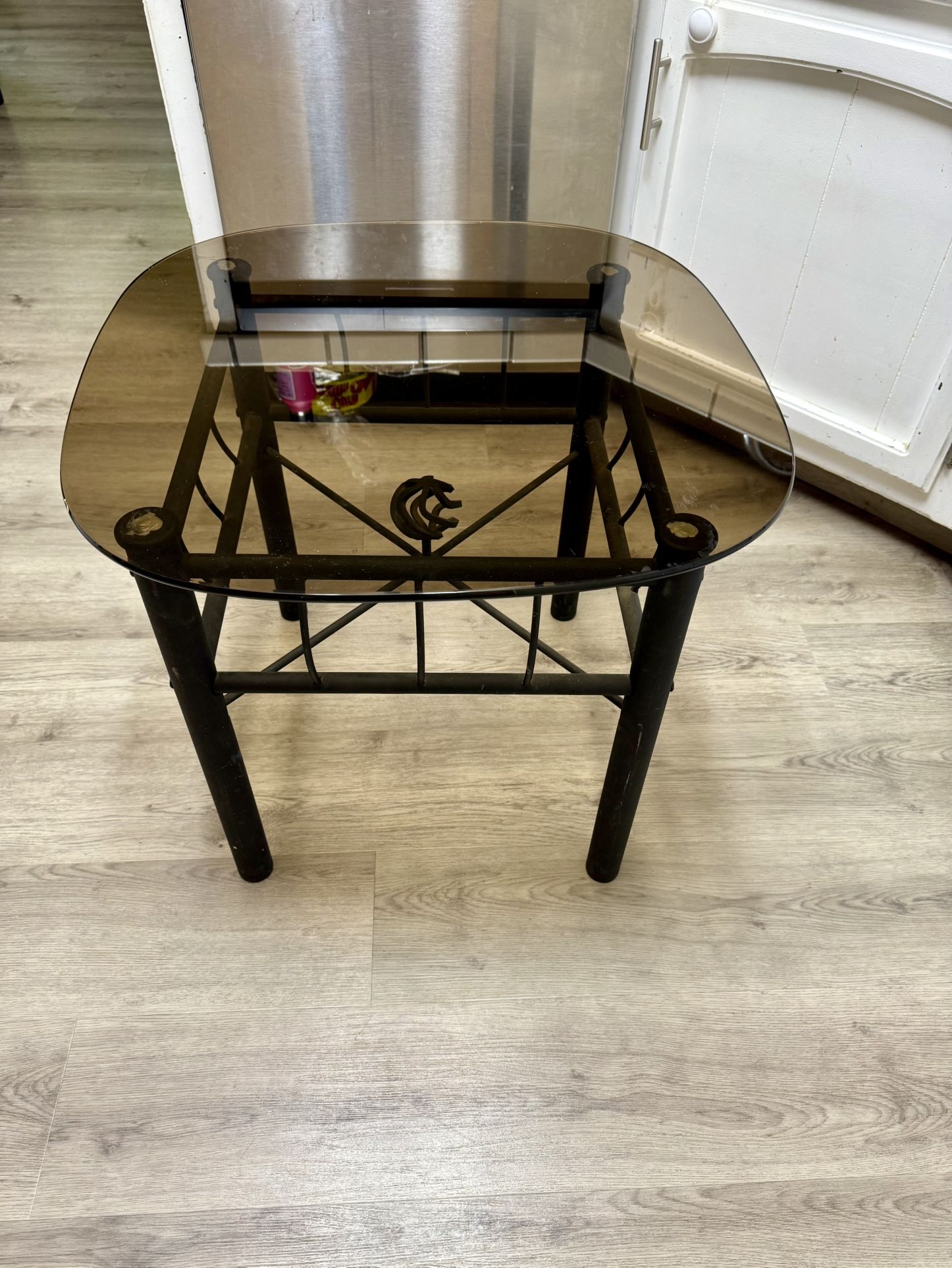 FREE Large Glass Topped End Table