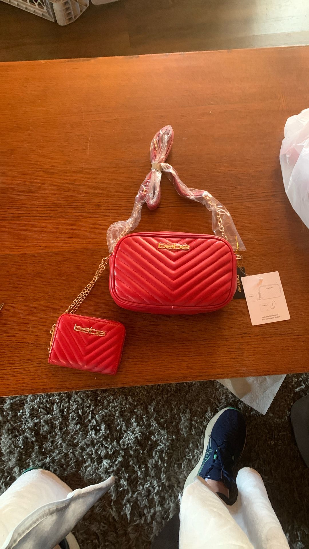 Bebe Crossbody Red Purse And Wallet