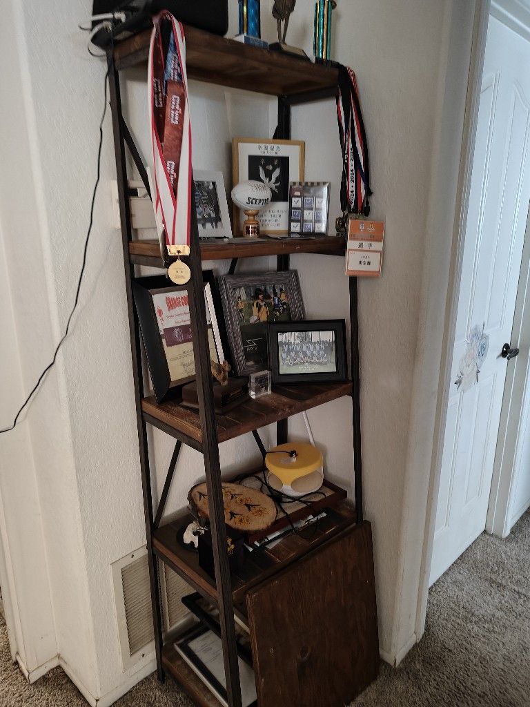 Modern Iron And Wood Shelves.