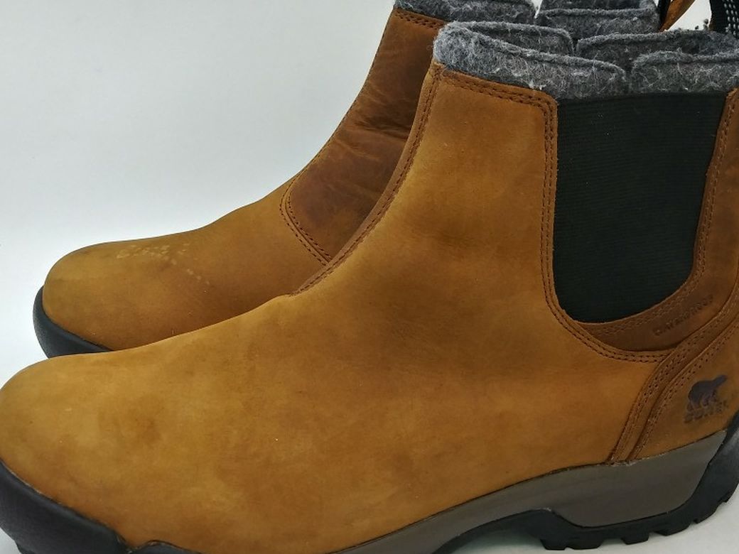 SOREL Mens 'Paxson' Brown Nubuck Leather Chukka Waterproof Lined Boots US 7.5 M