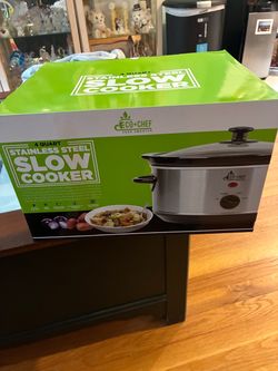 New unopened 4 quart eco chef slow cooker crock pot