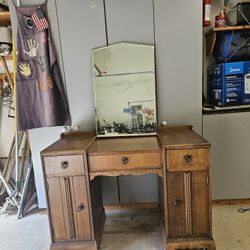 Solid Oak Vanity 