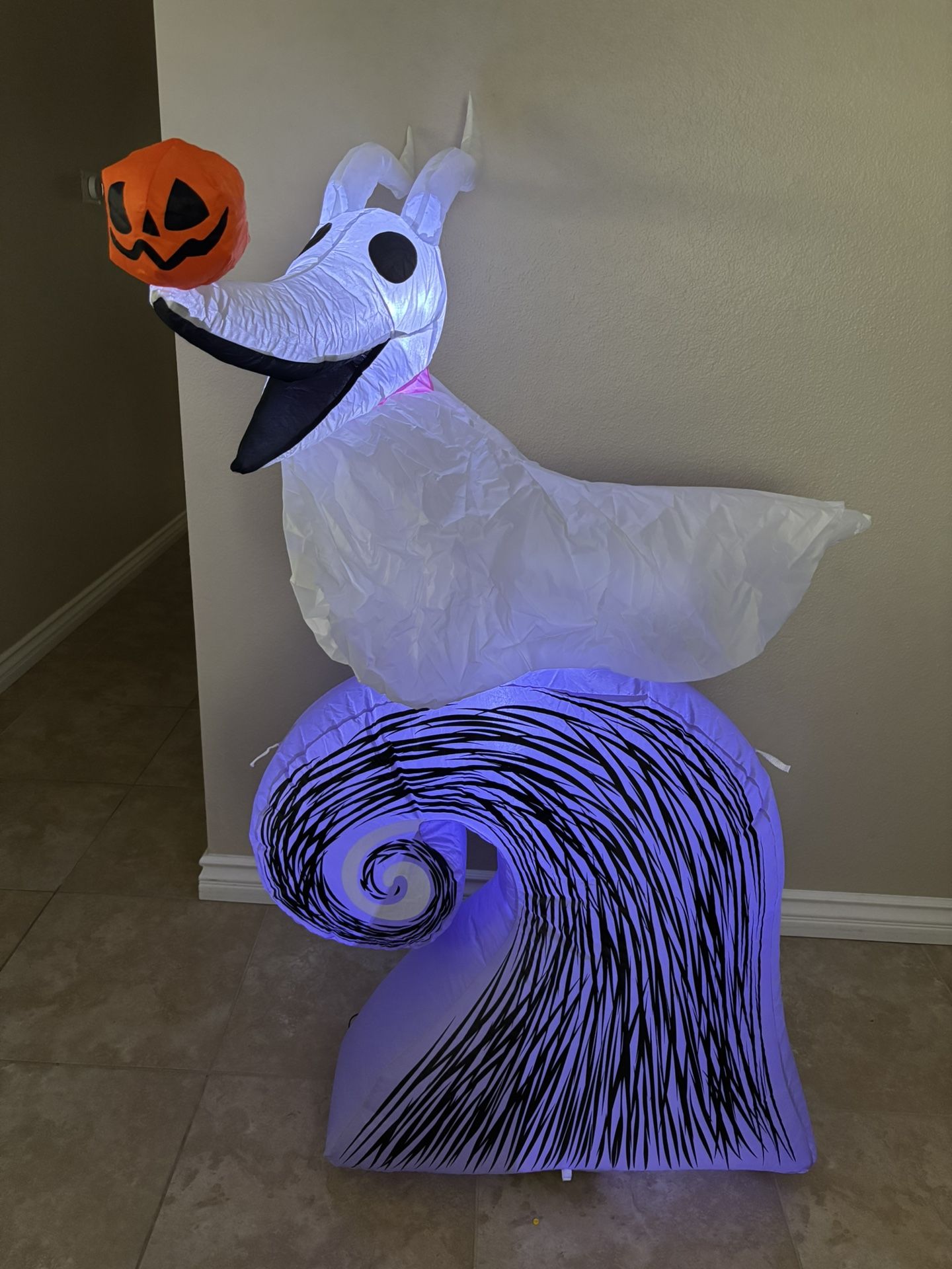 Halloween Nightmare Before Christmas Zero Lighted Inflatable 5 ft Tested Works