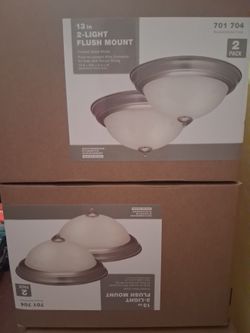 13 in 2- Light  Flush Mount
