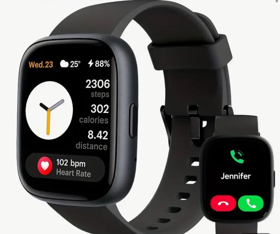 New In Box Sports Smart Watch,1.83Inch Full Screen Touch,Suitable For Men&Women,Alexa Built-in Tracker With Answer/Make Calls,100Sports Modes,Outdoor