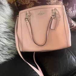 Pink Leather ladies Coach Bag Purse 👛 Like NEW