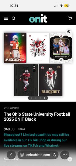 Onit Athlete Black Premium (hobby) - Ohio State