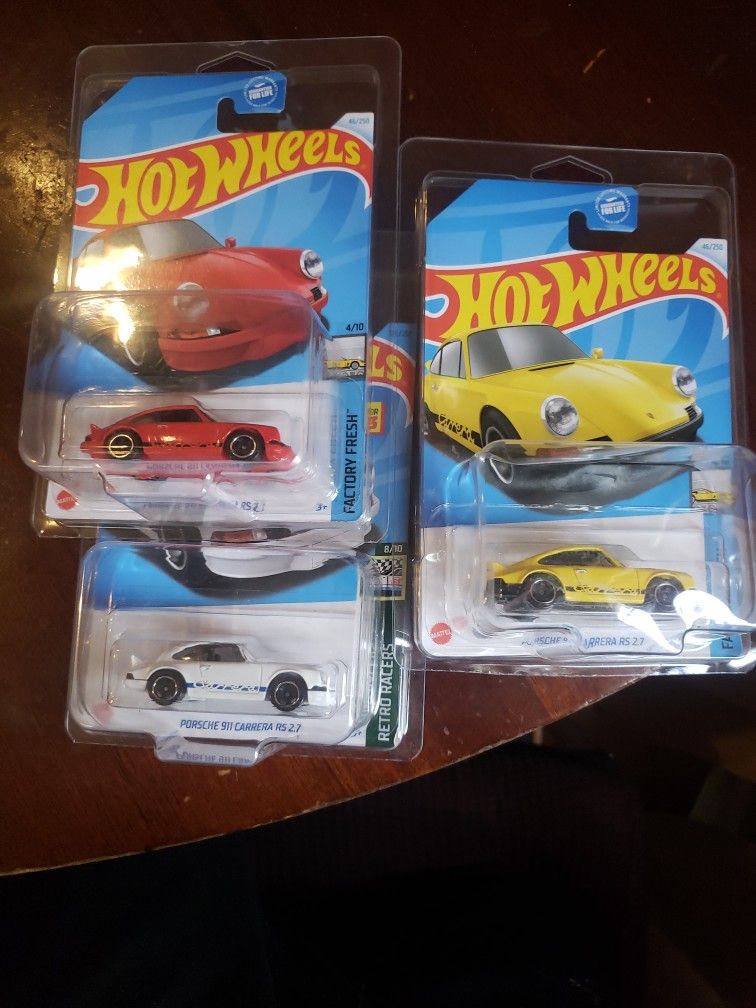 Lot Of 3 Porsche Carrera Rs Hot Wheels 🔥 Comes With Protector 3 For 10