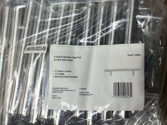 NEW 25 Hollow Cabinet Pulls 5-Inch Stainless Steel Satin Nickel