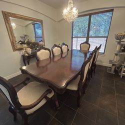 9 Pieces Dining Set And Console Table