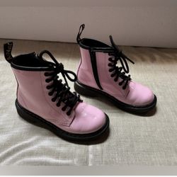 Dr. Martens 1460 8-Eye Patent Boot - in- Pale Pink for Girls