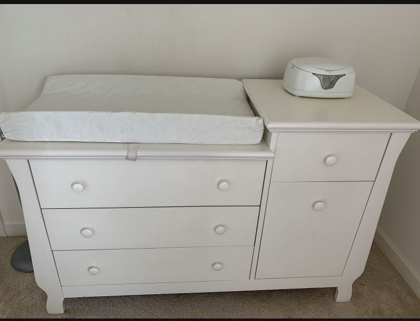 Baby dresser with changing table