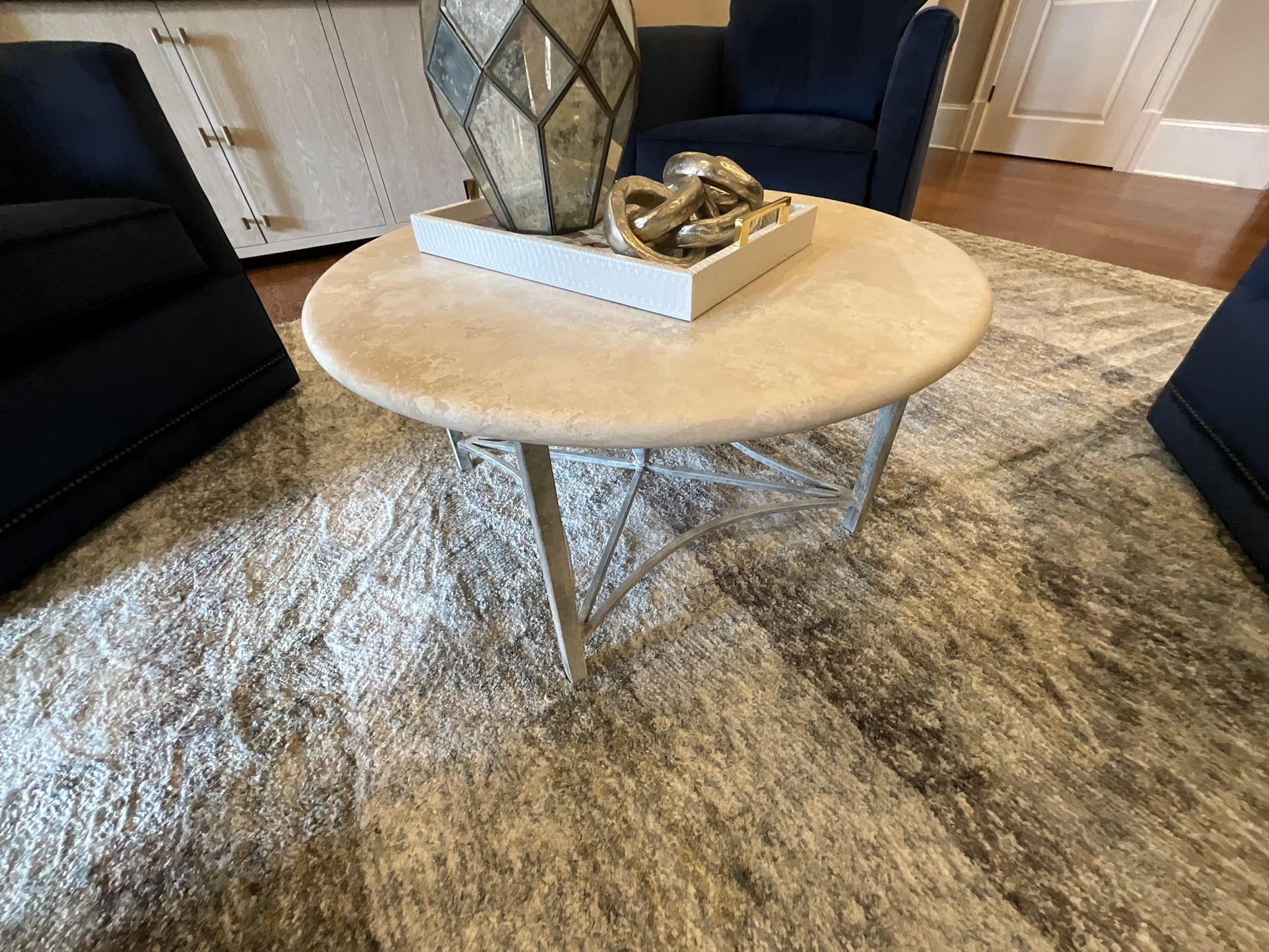 Stella Stone Top & Iron Coffee Table