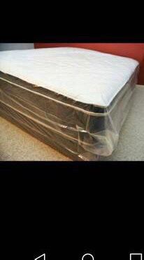 New California king pillow top mattress and box spring available. Delivery is available
