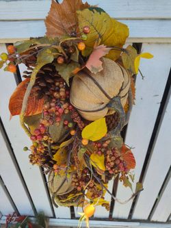 Beautiful Fall door swag farmhouse decor home decor