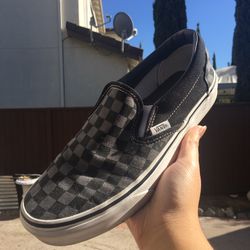 Black and Grey Slip on vans
