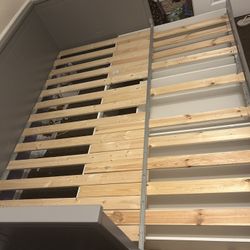 Gray Trundle Bed  Twin 