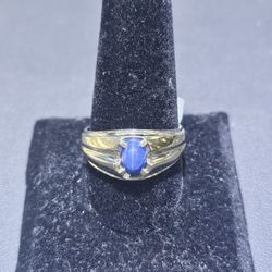 10kt WG Blue Star Sapphire Ring. (C-4) SIZE 11. ASK FOR RYAN. #(contact info removed)63