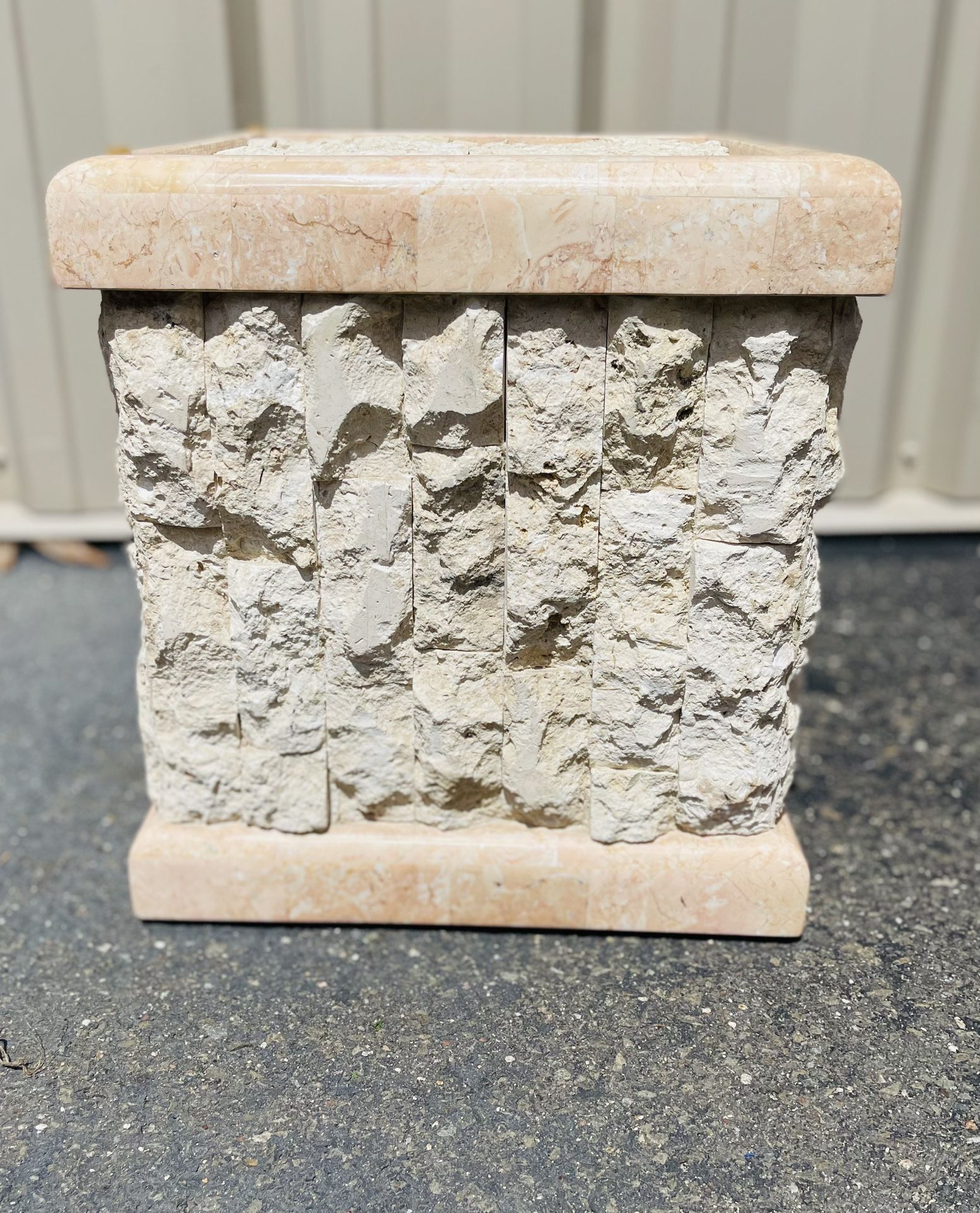 Vintage Freeform Tessellated Mactan Stone Base Made In Philippines 