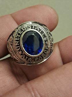 Sterling Silver Navy Ring