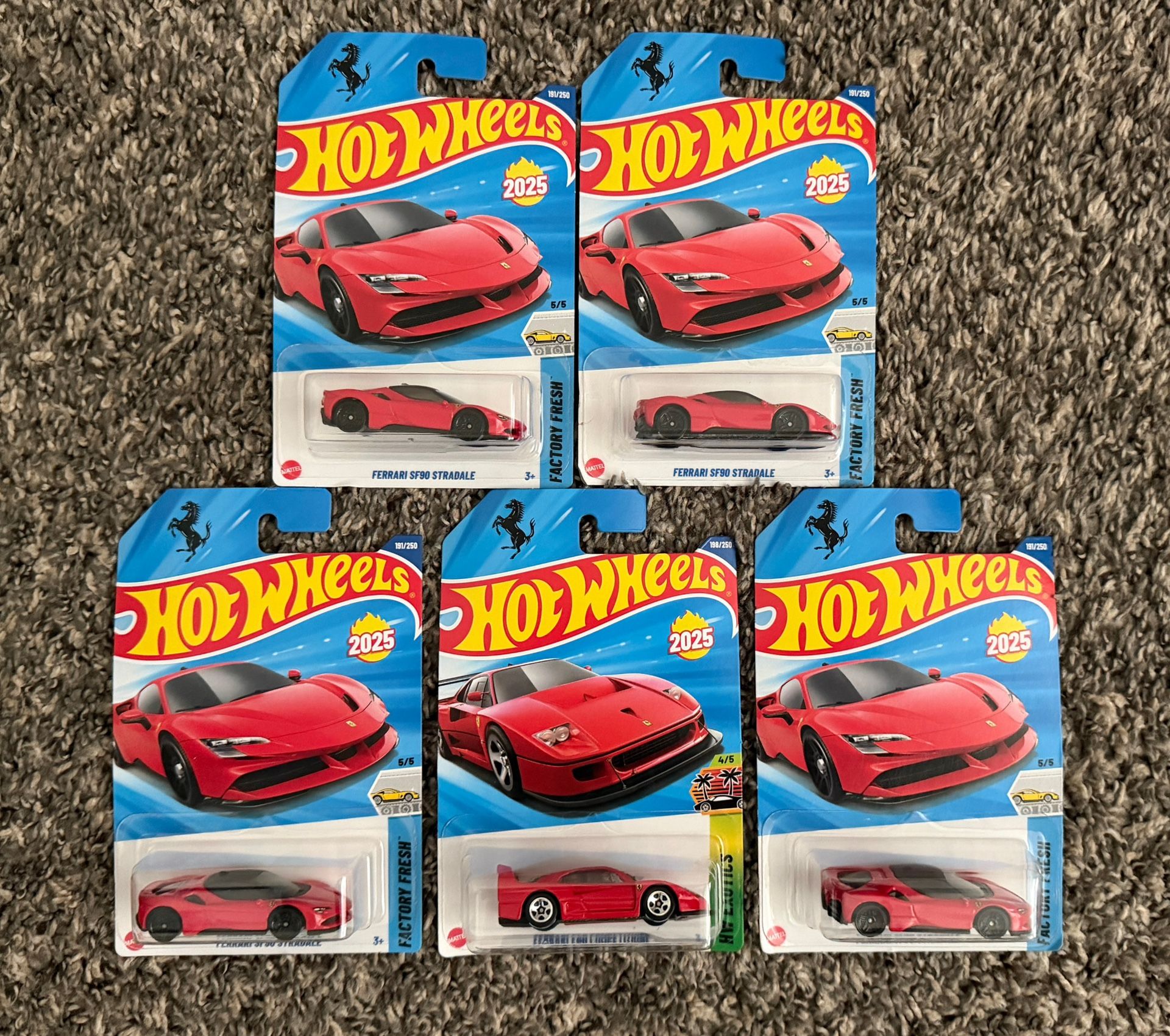 Hot Wheels Ferrari cars Set Of 4