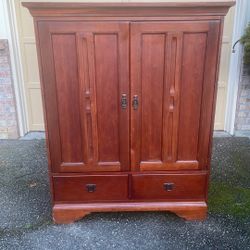 Vintage TV Stand Real Wood Heavy 